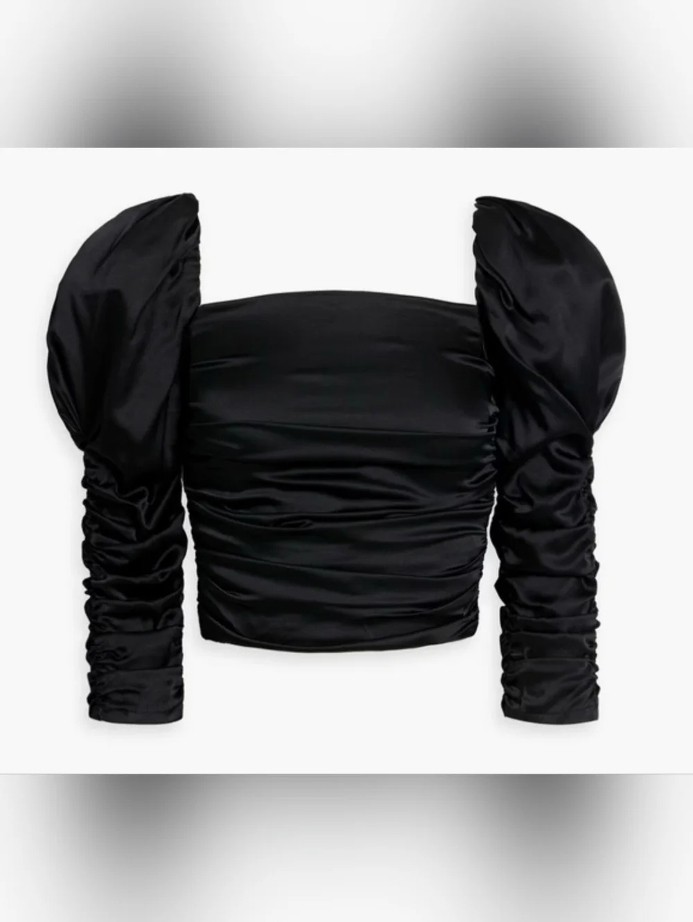 Alice + Olivia Katrice ruched puff-sleeve top size 0 $495 - Picture 4 of 16